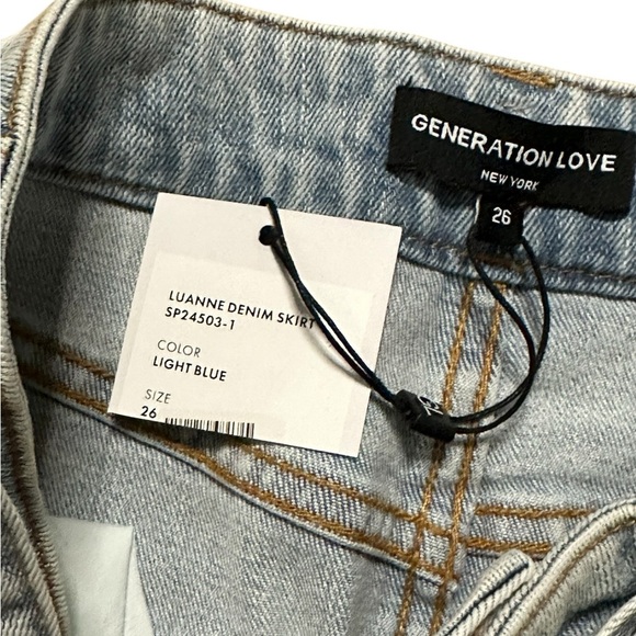 GENERATION LOVE NWT Luanne Denim Skirt SZ 26 - Picture 6 of 7